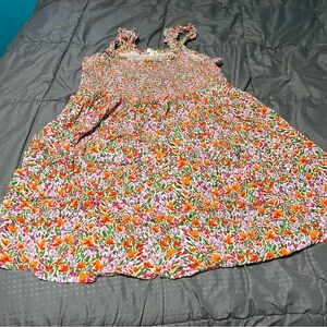 Terra & Sky Women's Plus Size Smocked Sun Dress Floral Size 0x 14w